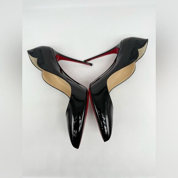 Christian Louboutin Black Patent Leather Hot Chick 100mm pumps EU 42 - Picture 5 of 11